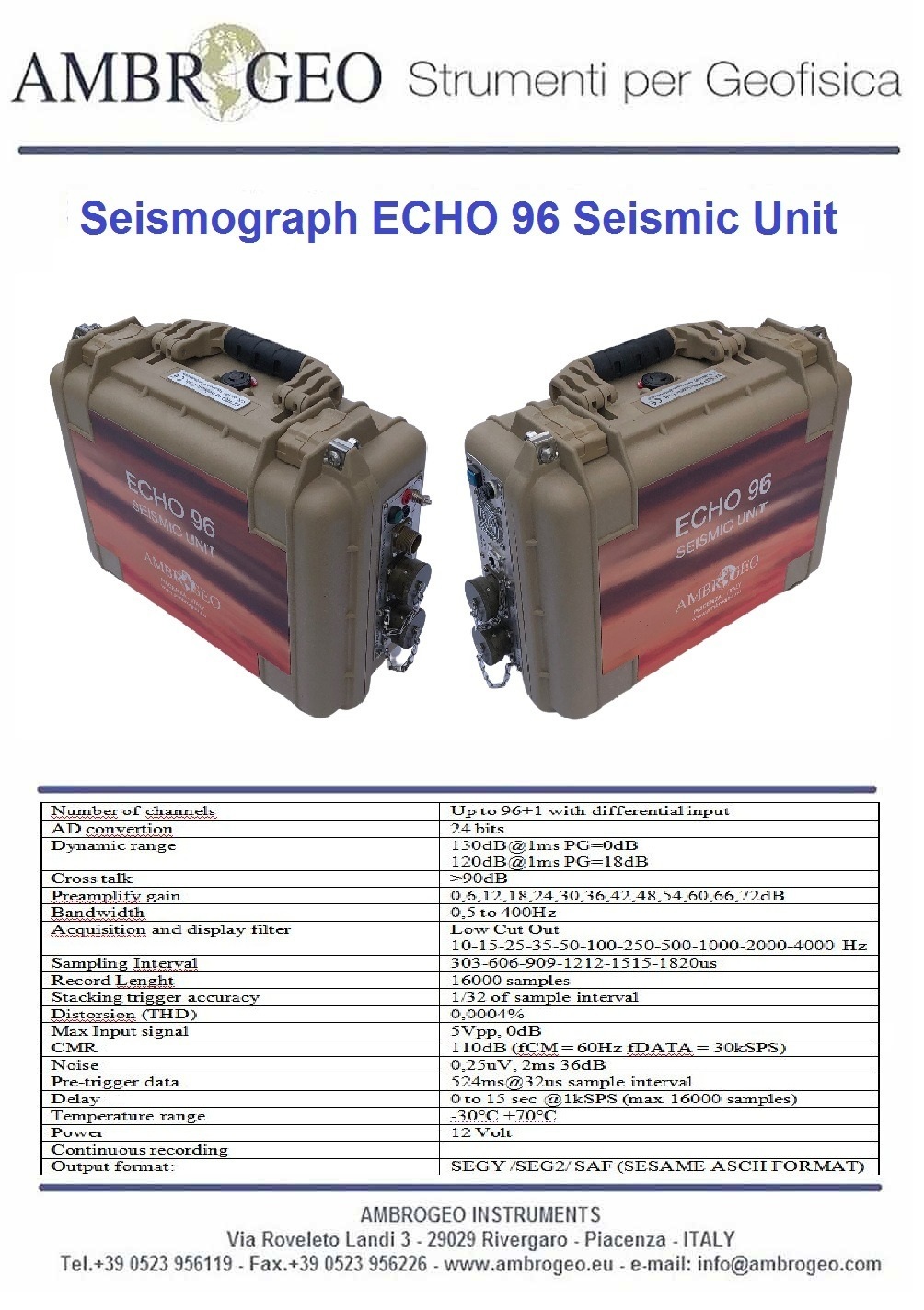 Seismograph ECHO 96
